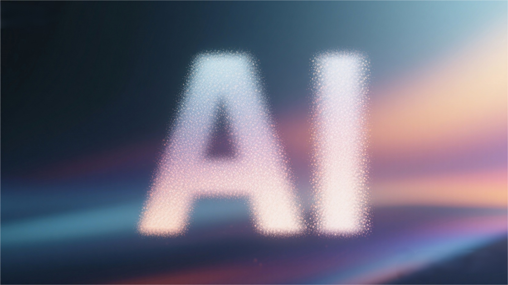 jimeng-2025-08-11-8580-“AI”视觉残影，创意摄影，迷幻，弥散渐变，层次感，噪点摄影，超现实主义美学，肌....png