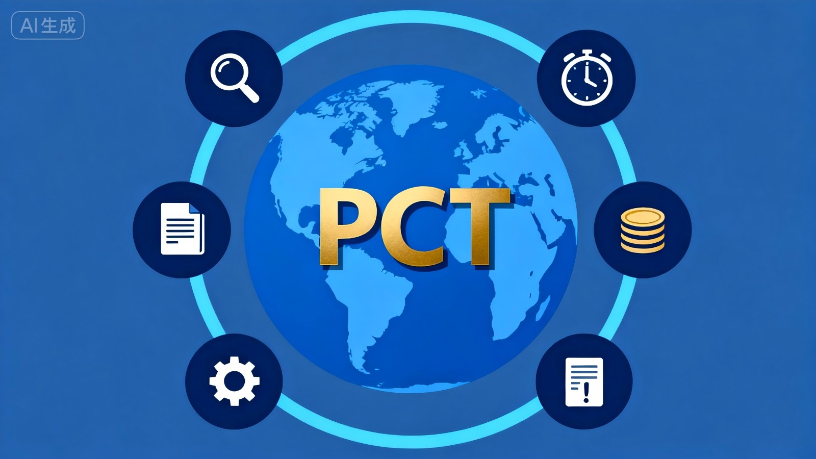 1767766959856844.jpg jimeng-2025-12-24-4579-设计一个PCT专利申请国际阶段的信息图示: 核心视觉:中央放置蓝色地球图标,地球....jpg